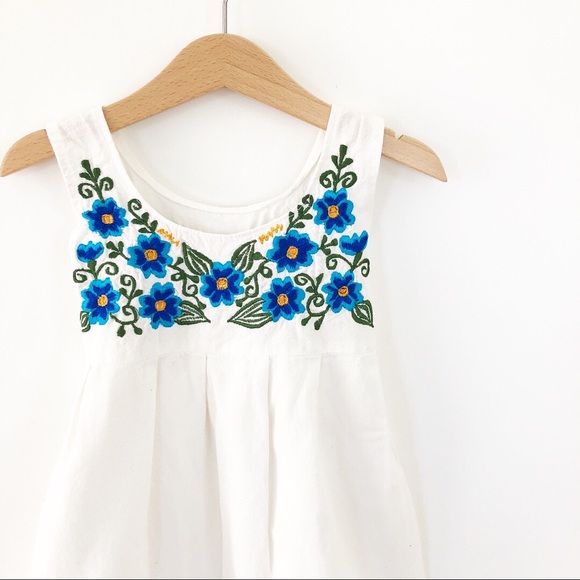 100% Cotton Handmade Mexican Embroidered Dress 2T - Picture 4 of 5